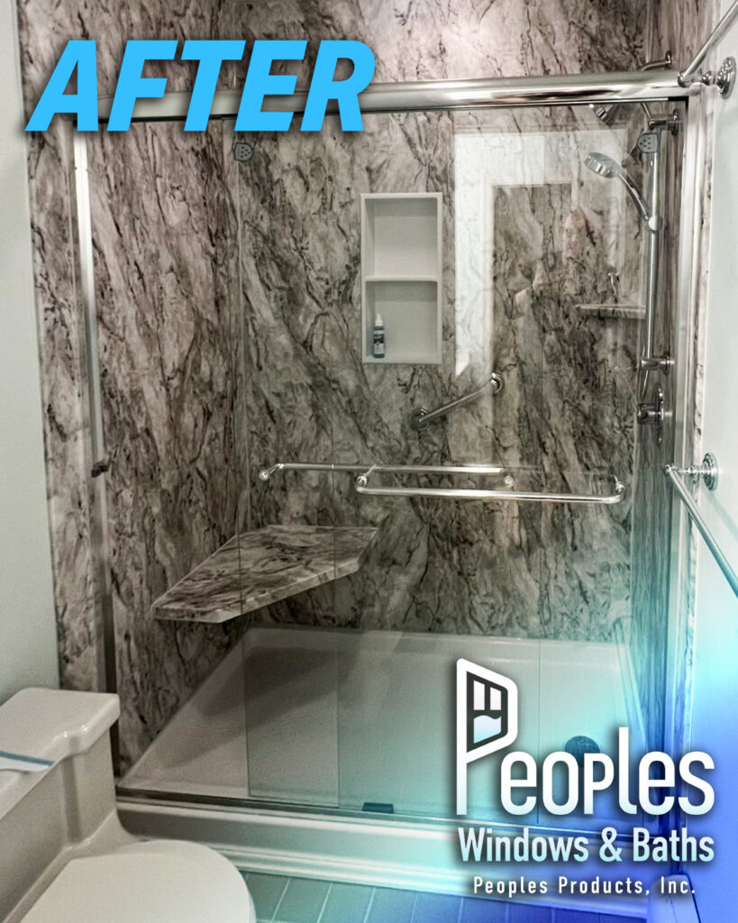 New shower remodels are made swift with 100% ABS Acrylic available for you from Newington, CT through Peoples Products only!!!